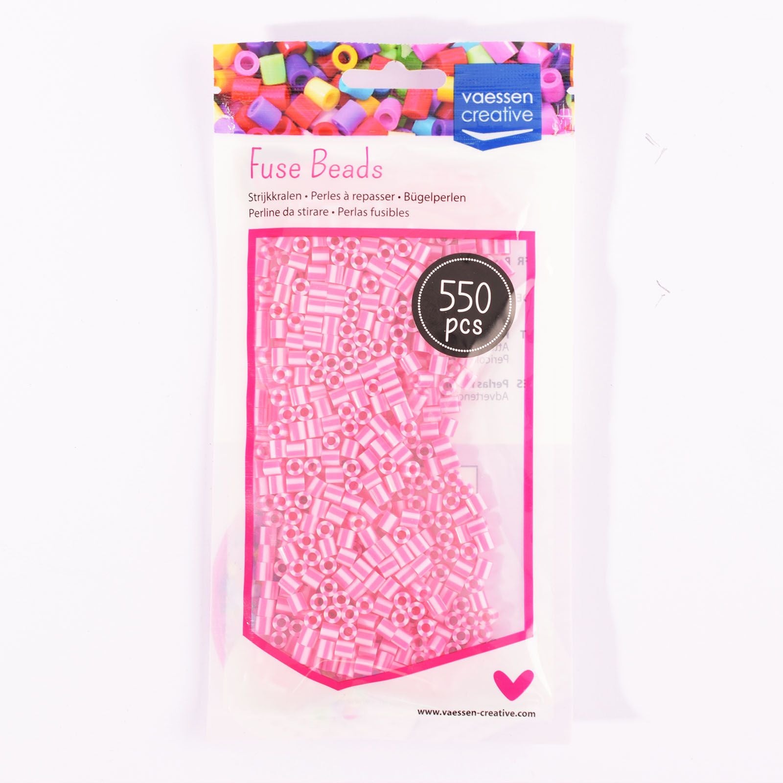 Vaessen creative • Perles thermocollantes bicolores rose-fuchsia 550 pcs.