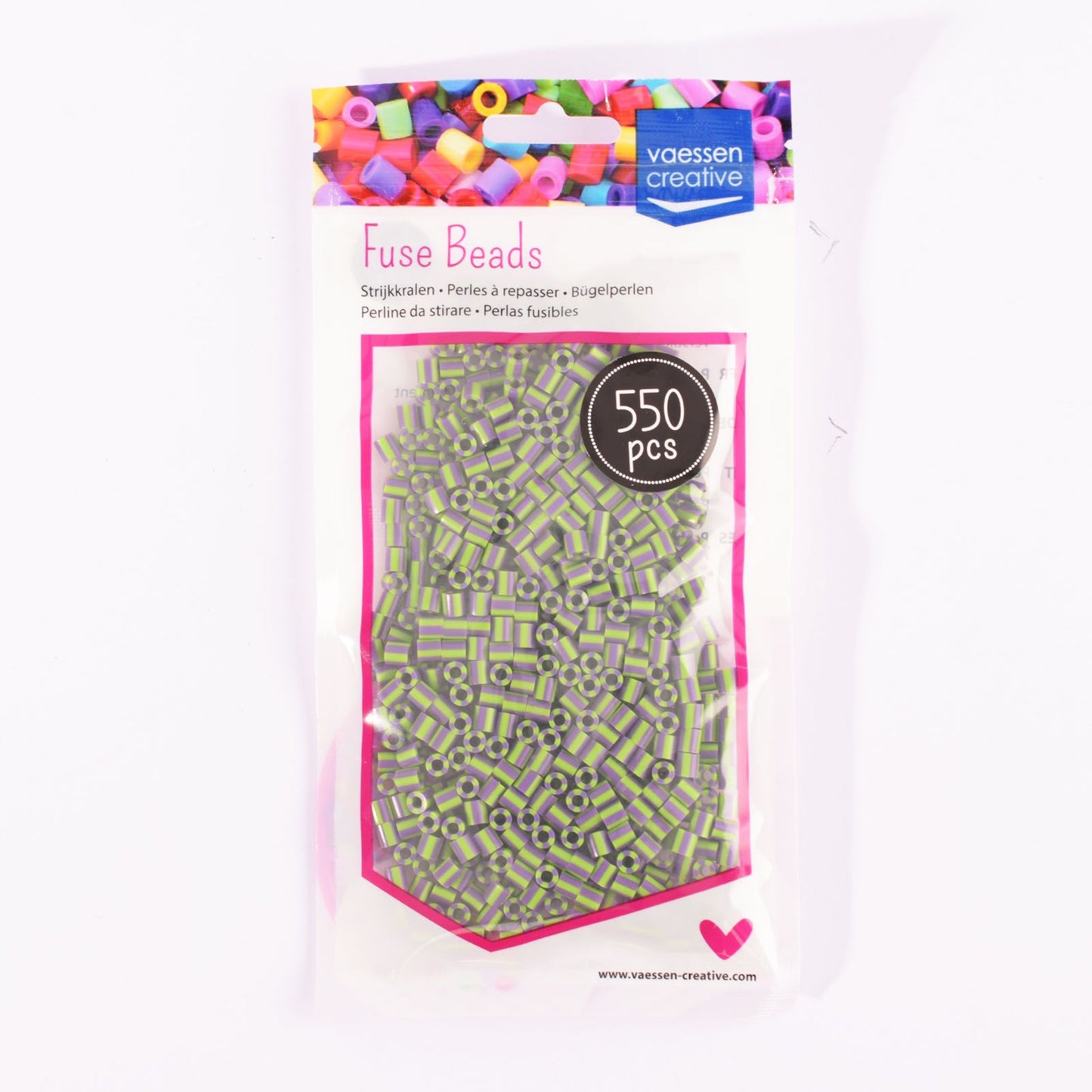 Vaessen creative • Perles thermocollantes bicolores violet-vert 550 pcs.