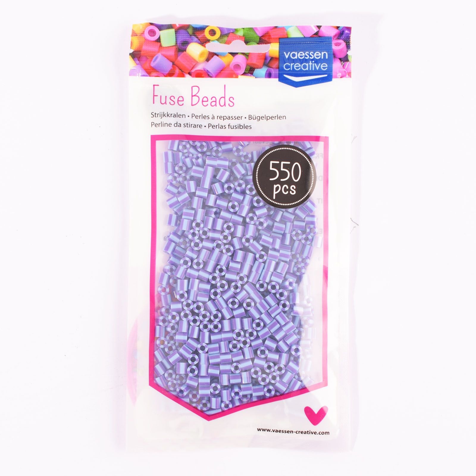 Vaessen creative • Perles thermocollantes bicolores bleu-violet 550 pcs.