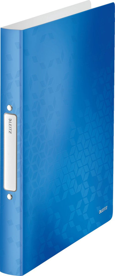 Leitz wow classeur à anneaux flexible a4 - 2 anneaux pour 190 feuilles - largeur de dos de 32 mm - bleu