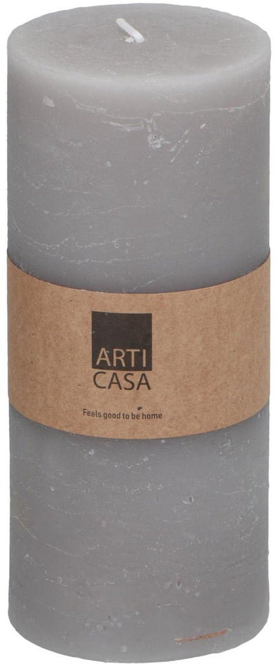 Bougie pilier Arti casa ø7 x 16 cm - 65 heures de combustion - gris