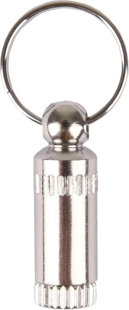 Flamant rose - tube d'adresse chat - argent - 1,3 x 3,1 cm