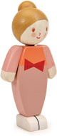Maison de poupée à feuilles tendres, mère ivoire - famille de jouets en bois.