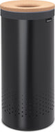 Panier à linge Brabantia - avec couvercle - 35 l - couvercle en liège noir mat