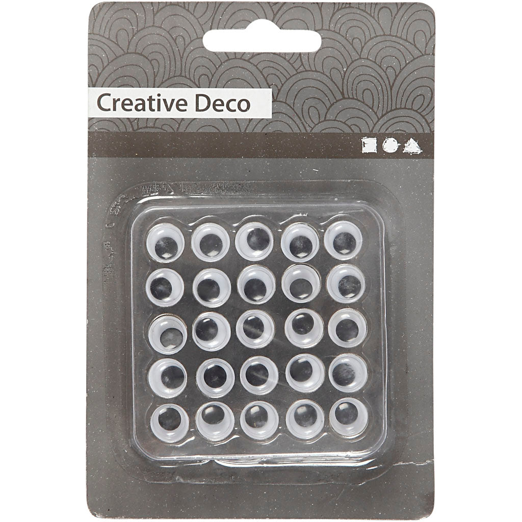 Creativ company yeux écarquillés, d 10 mm, 25 pièces 1 boîte