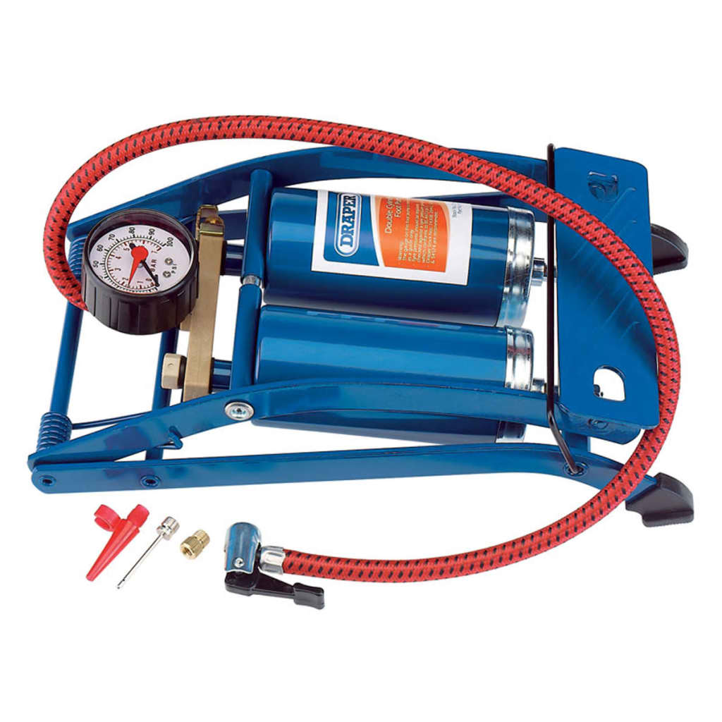 Tools Draper Draper Tools Pompe à pied avec double cylindre bleu 25996