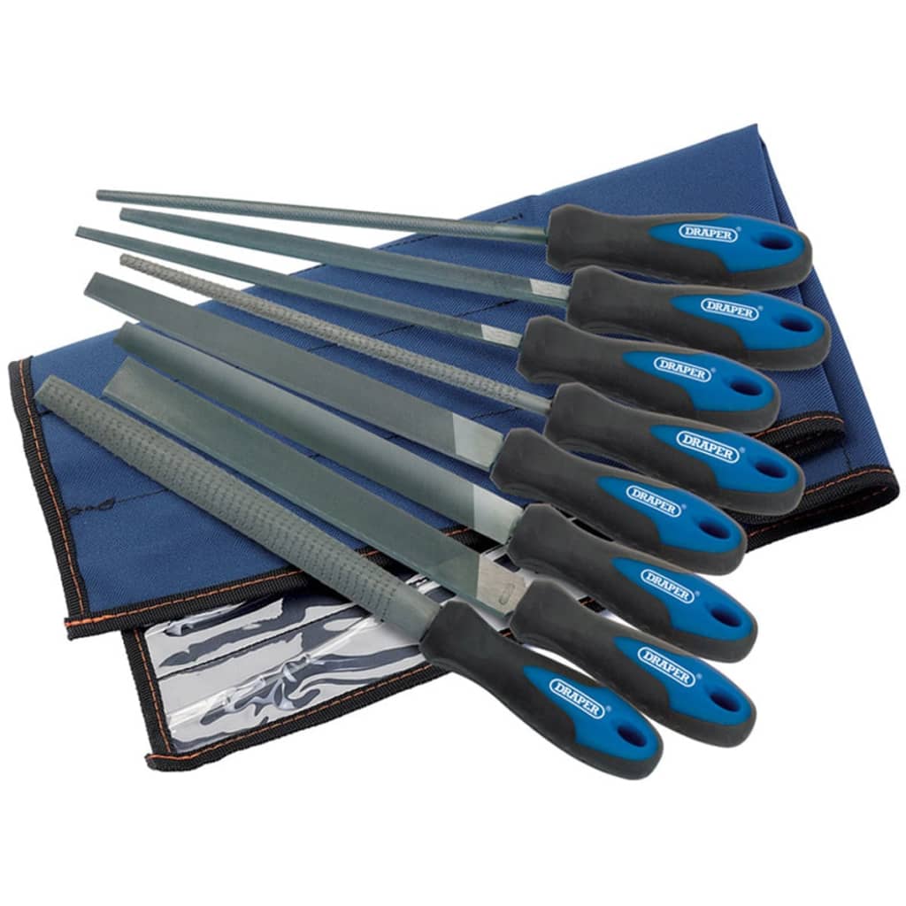 Tools Draper Draper Tools Vijlen et Ground Set 8 pièces 200 mm 44961