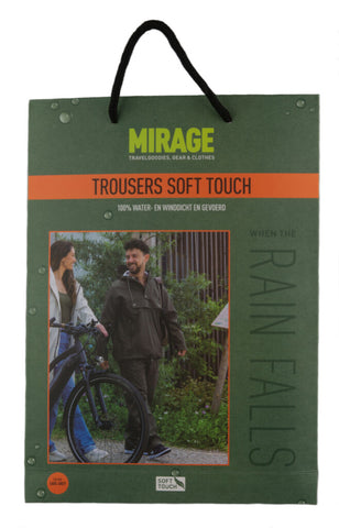 Mirage - Regenbroek Rainfall Trouser Soft Touch maat S earl grey