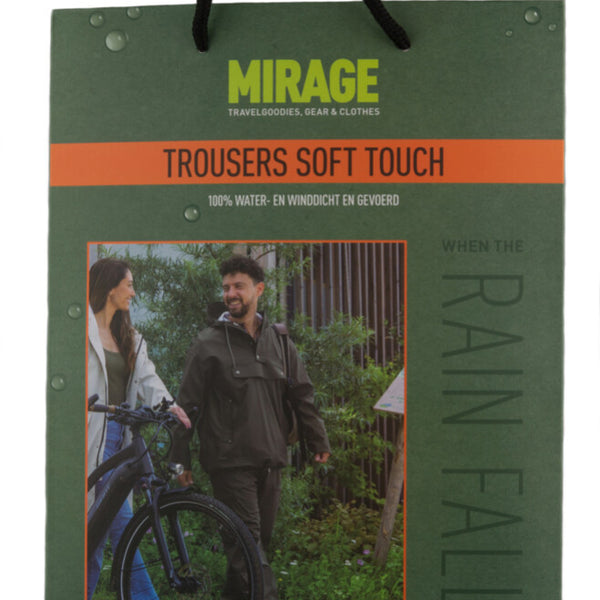 Mirage - Regenbroek Rainfall Trouser Soft Touch maat S earl grey