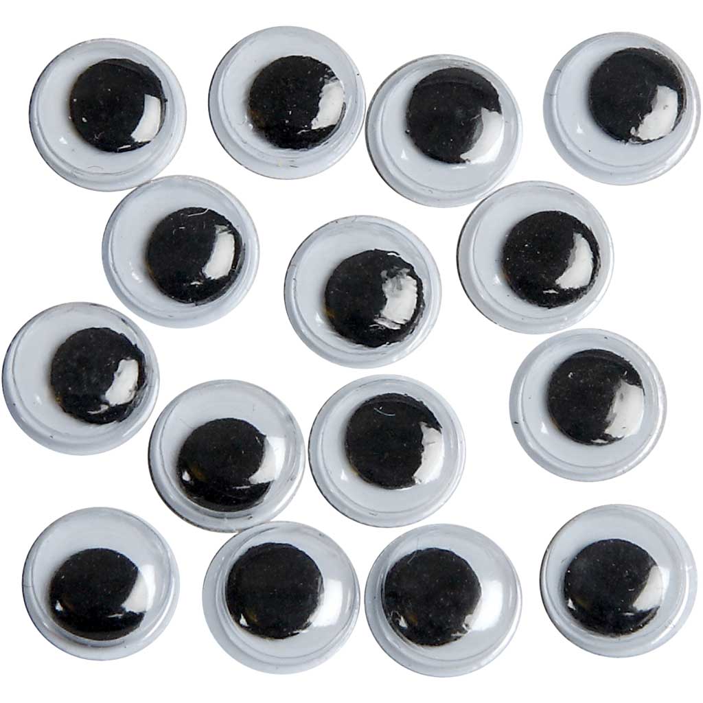 Creativ company yeux écarquillés, non autocollants, d 8 mm, 40 pièces 1 boîte