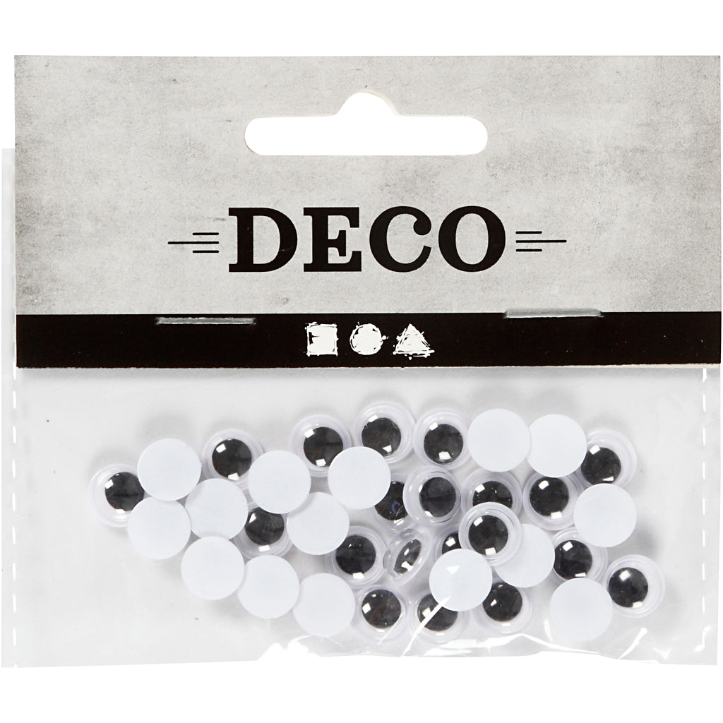 Creativ company yeux écarquillés, non autocollants, d 8 mm, 40 pièces 1 boîte