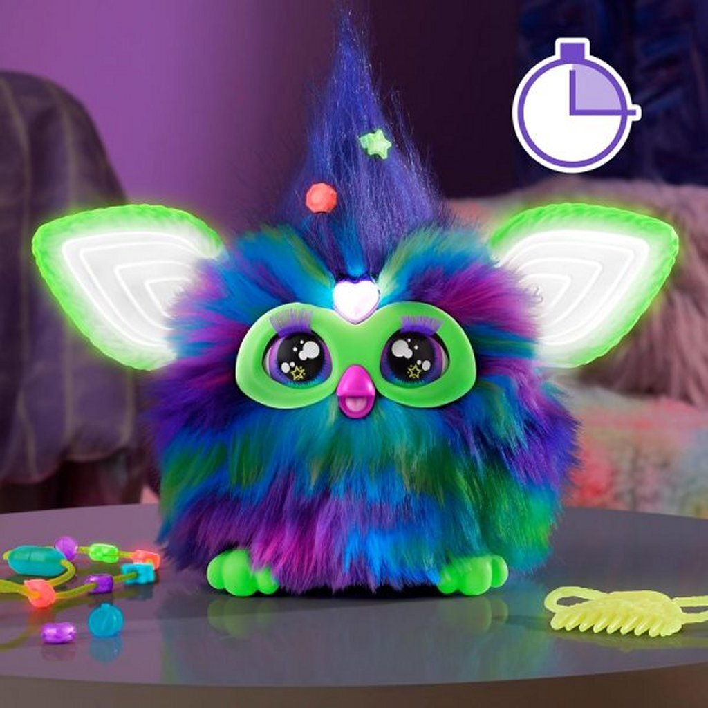 Furby Furby Aurora Borealis brille dans le noir + lumière et son