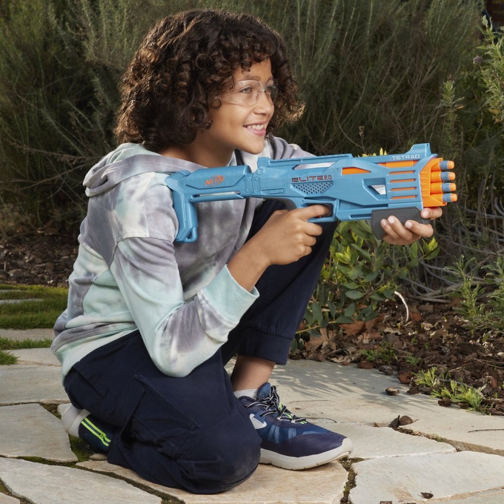 Nerf Elite 2.0 Tetrad Blaster + 4 fléchettes