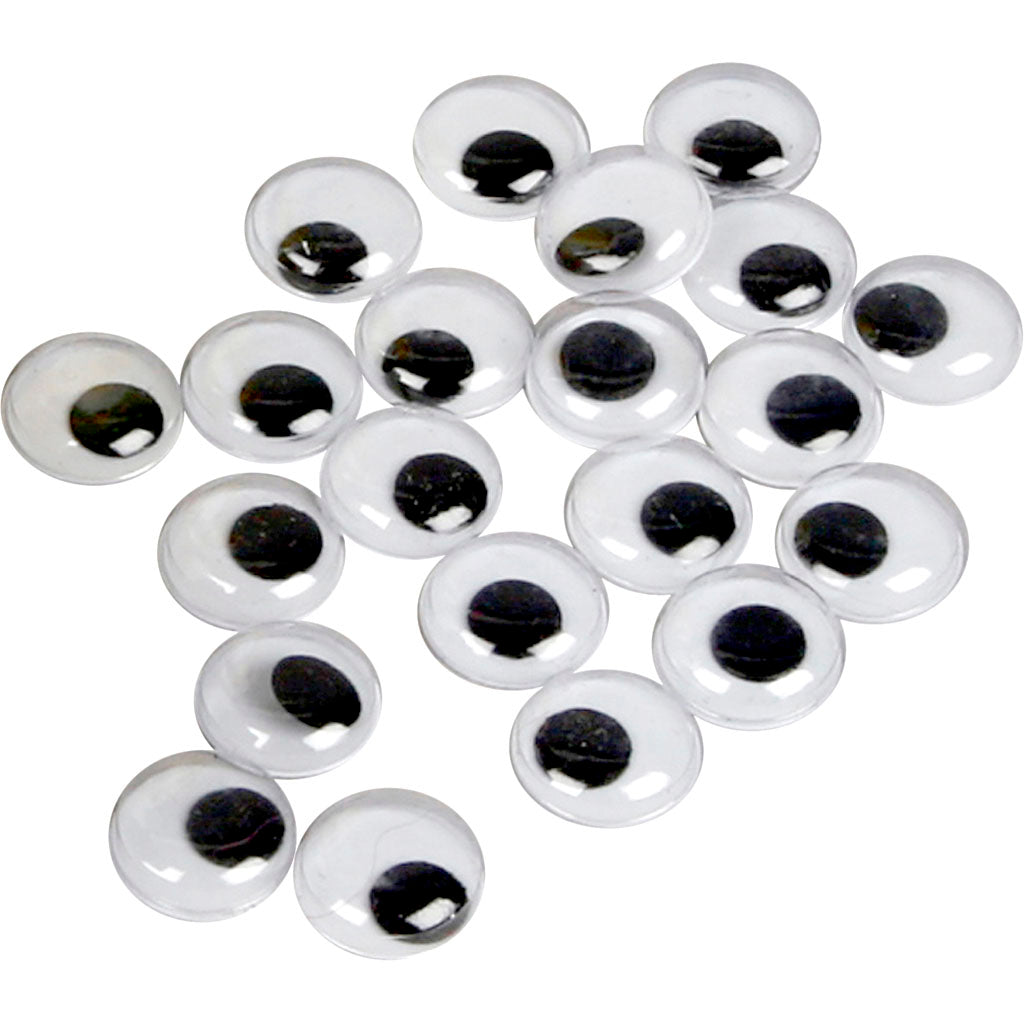 Creativ company yeux écarquillés, non autocollants, d 14 mm, 1000 pièces 1 boîte
