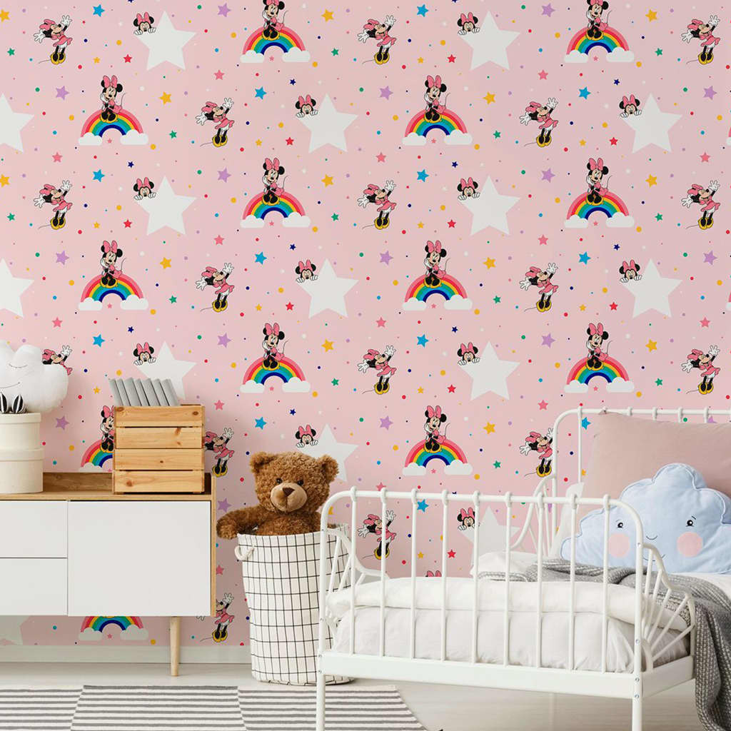 NOORDWAND NOORDWAND FAPOIR WALL @ Home Rainbow Minnie Pink