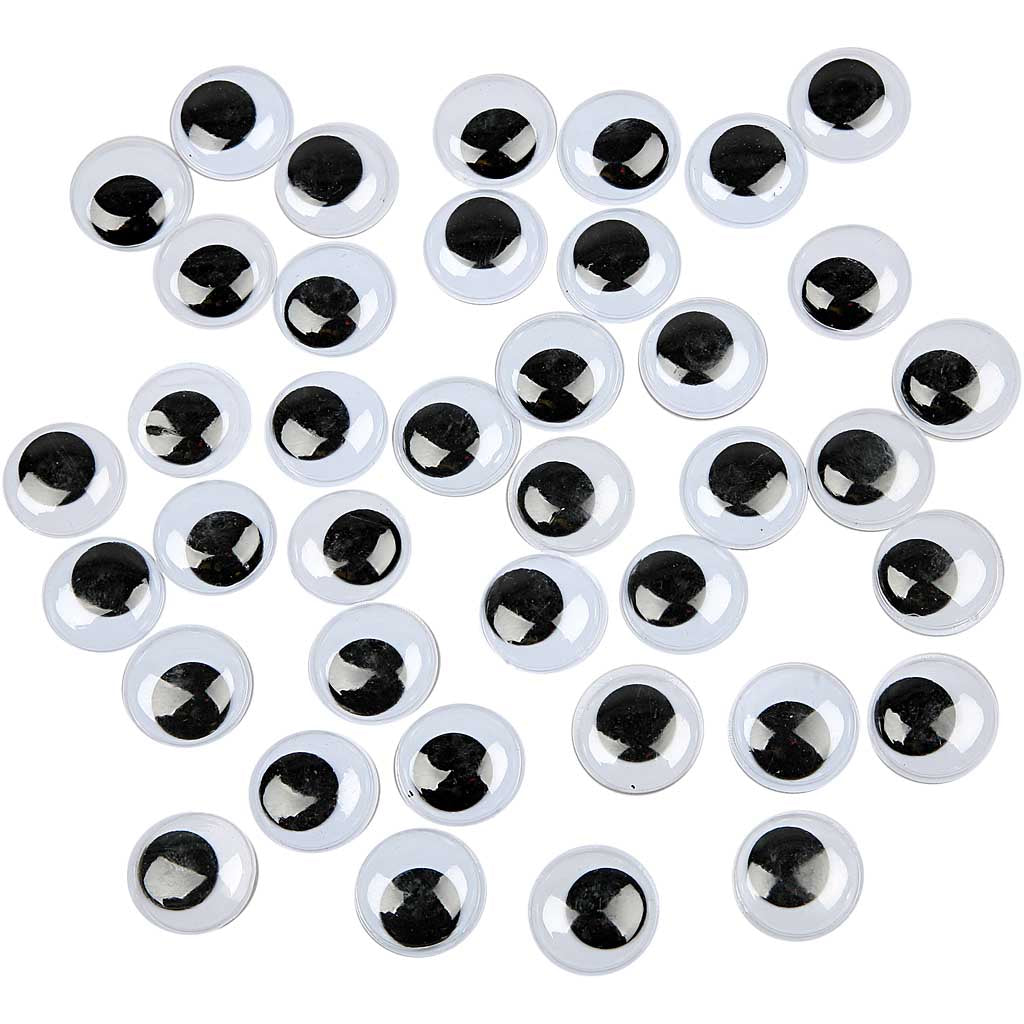 Creativ company yeux écarquillés, non autocollants, d 20 mm, 500 pièces 1 boîte