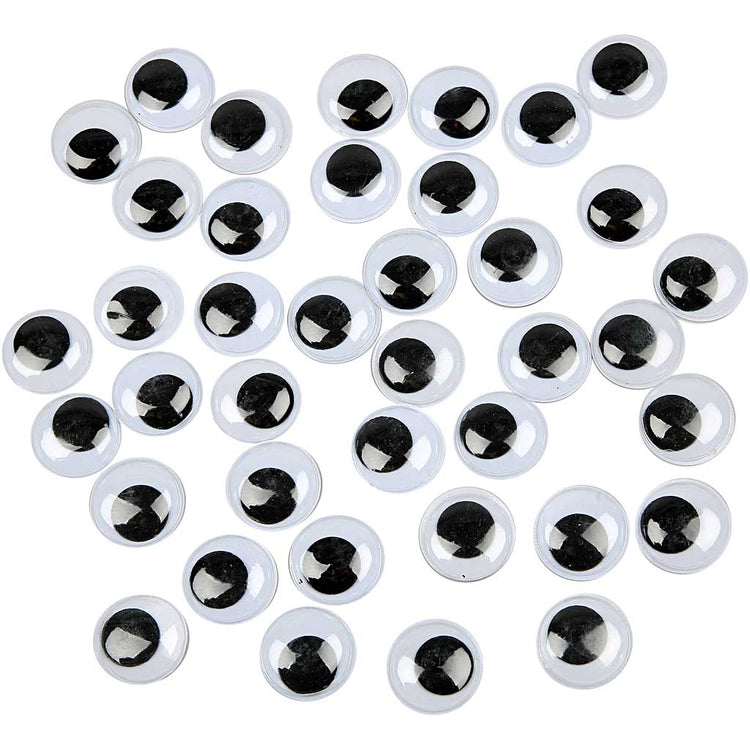 Creativ company yeux écarquillés, non autocollants, d 20 mm, 500 pièces 1 boîte
