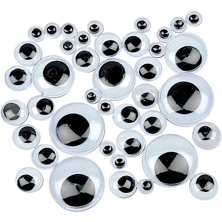 Creativ company yeux écarquillés, non autocollants, d 6-20 mm, 1100 div 1 boîte