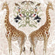 Carte+enveloppe girafe. 16x16cm