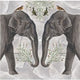 Carte+enveloppe éléphant indien. 16x16cm