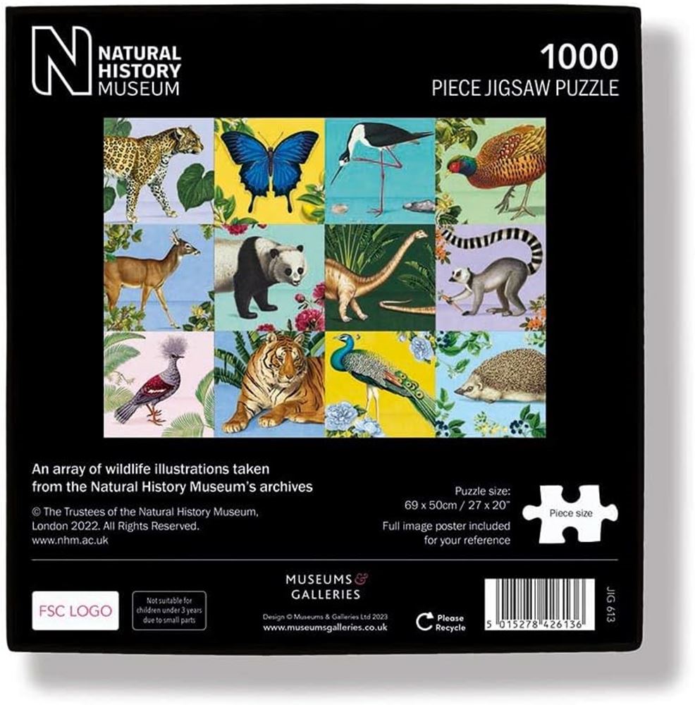 Puzzle 1000 pièces histoire naturelle. 69x50