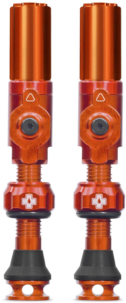 Jeu de valves tubeless Muc-off 60mm orange