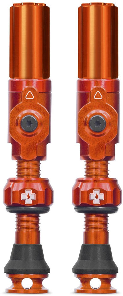 Jeu de valves tubeless Muc-off 60mm orange