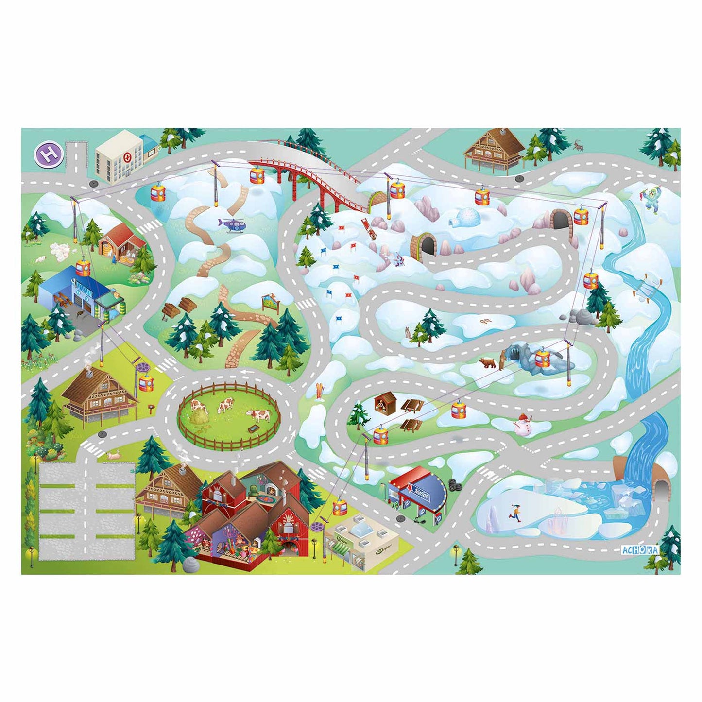 Achoka Play Tap dans les montagnes, 100x150 cm