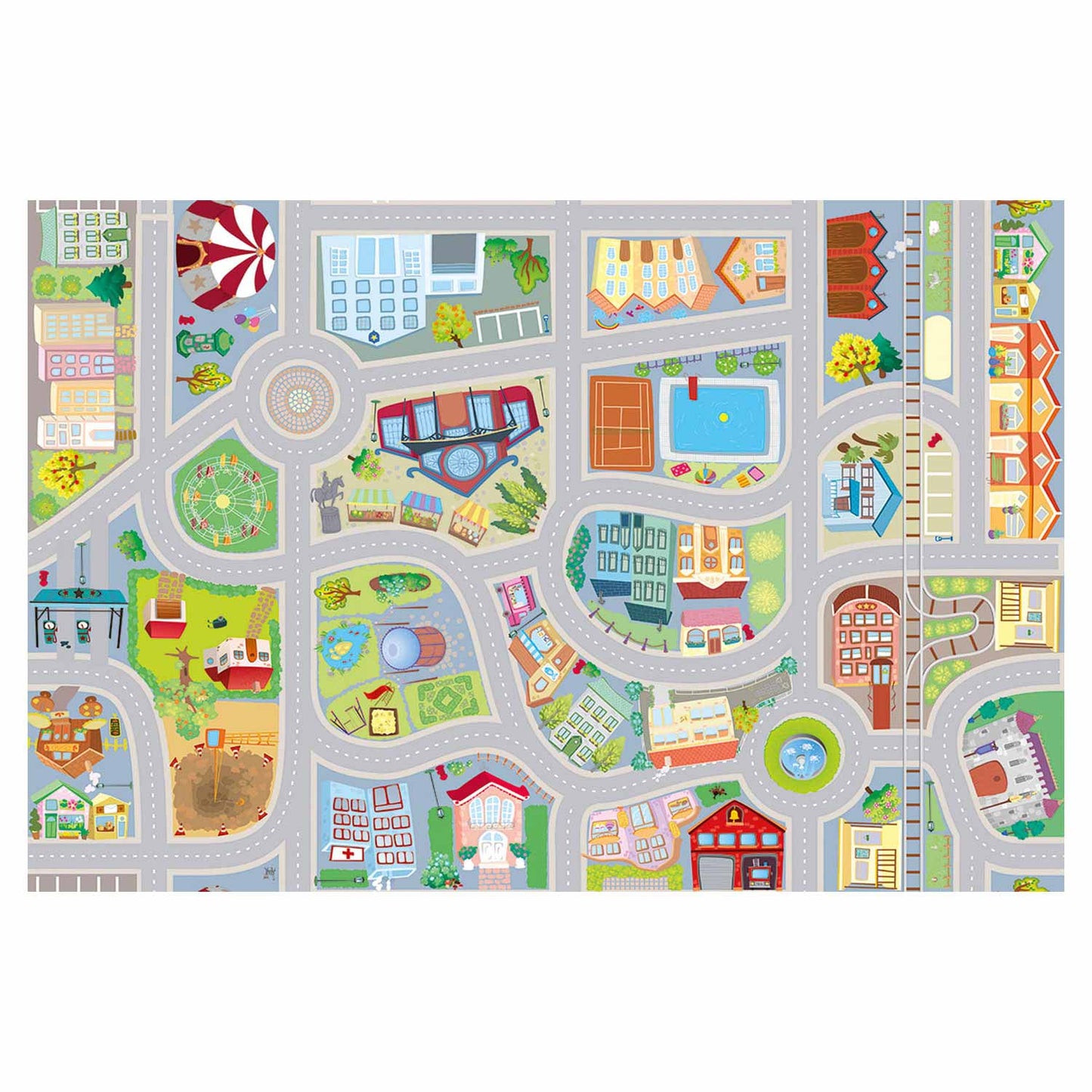 tapis de jeu City Roll Over junior 100 x 150 cm PVC