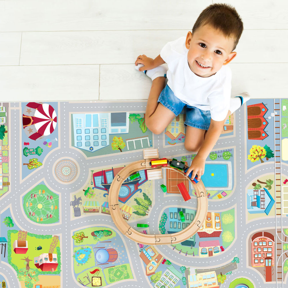 tapis de jeu City Roll Over junior 100 x 150 cm PVC