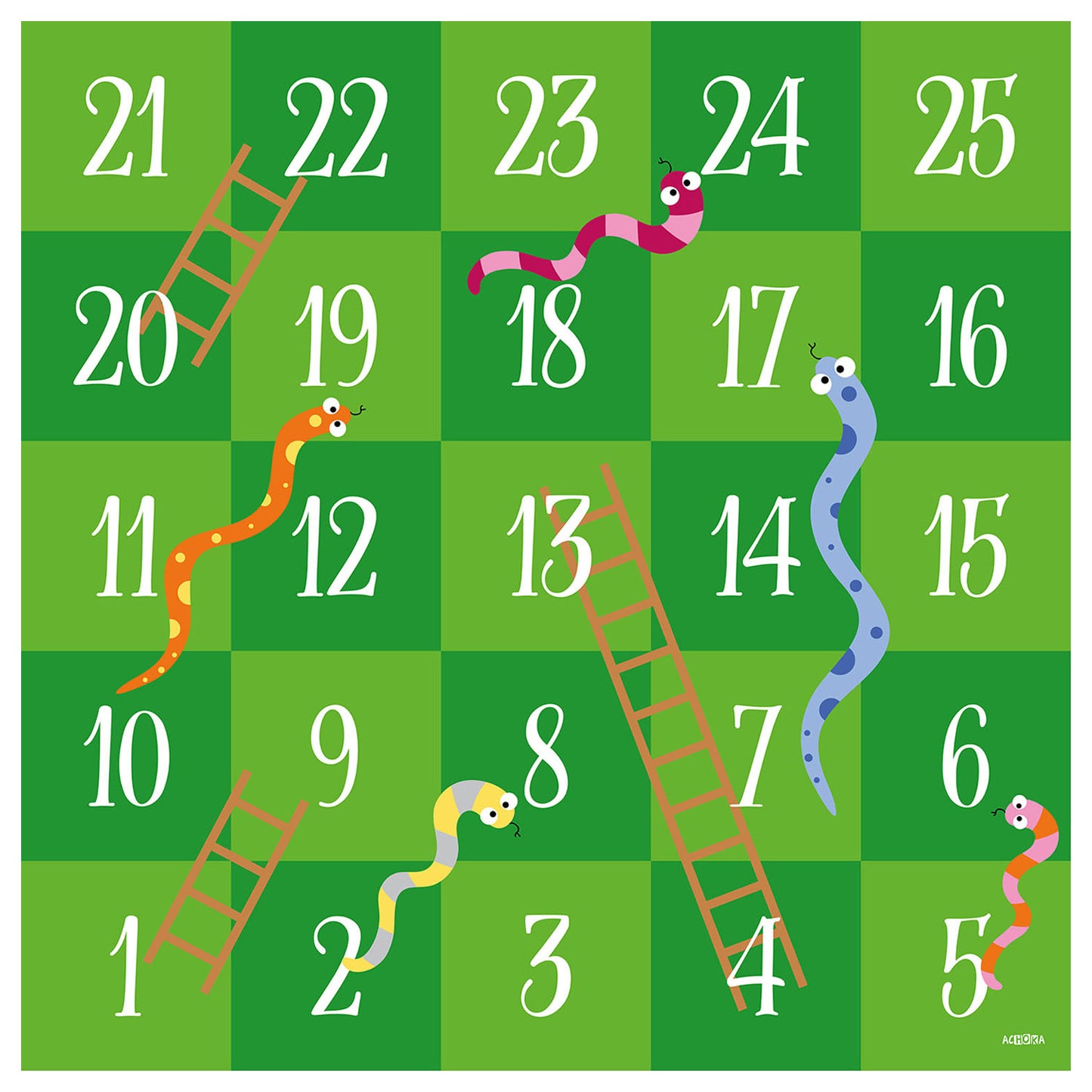 Achoka Play Rag Snakes and Ladders, 200x200cm
