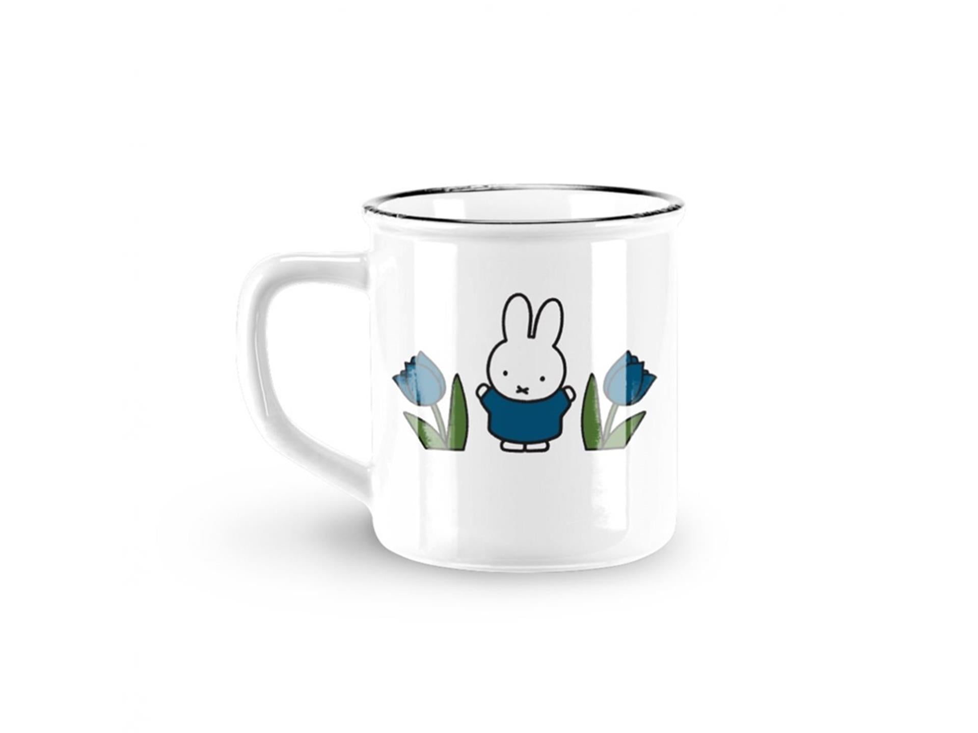Mug Miffy tulipes ø8xh7,5cm bleu