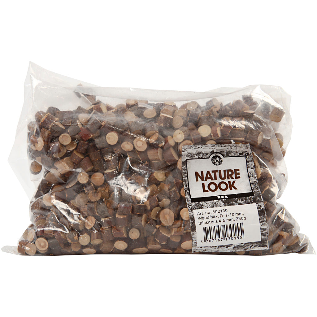 Mélange de bois Creativ company, d 7-10 mm, épaisseur 4-5 mm, 230 gr 1 boîte