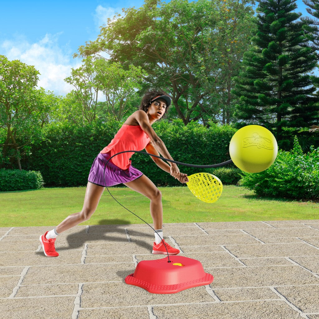 Traineur de tennis réflexe de balle de swing avec toute la surface Basic Red Yellow