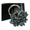 Edge Rem Binnenkabel 2250 mm en acier inoxydable 1,5 mm 1x19 Fil en acier inoxydable 6 x 7 T-Nipple (100 pièces)