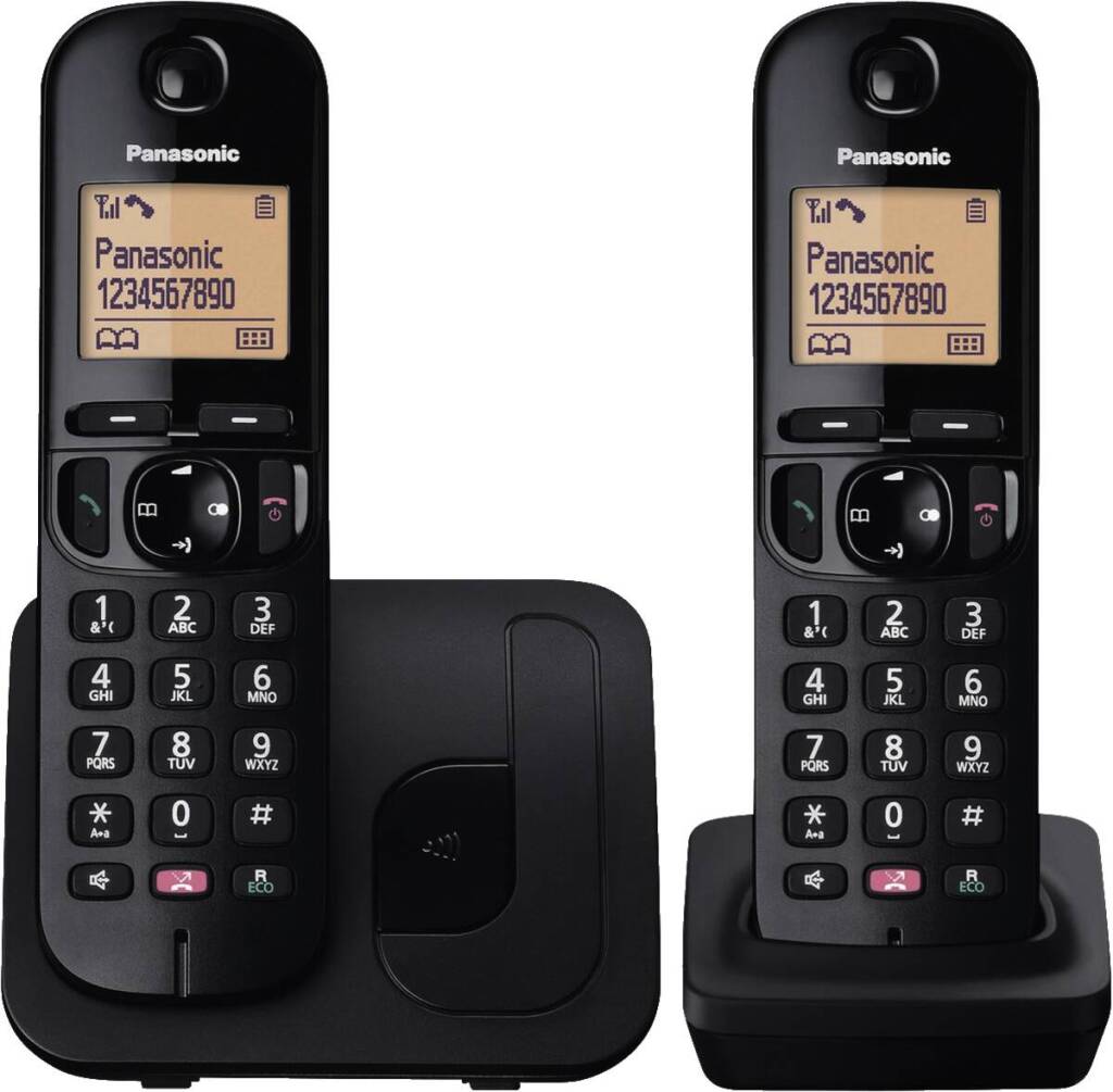 Panasonic kx-tgc252nlb téléphone duo noir