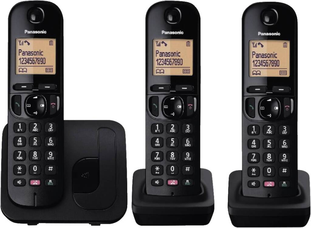 Panasonic kx-tgc253nlb téléphone trio noir