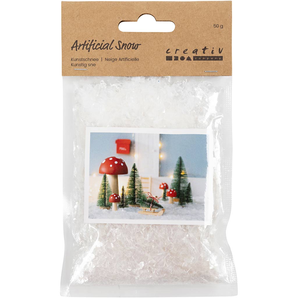 Neige artificielle Creativ company, paillettes blanches, 50 gr 1 sachet