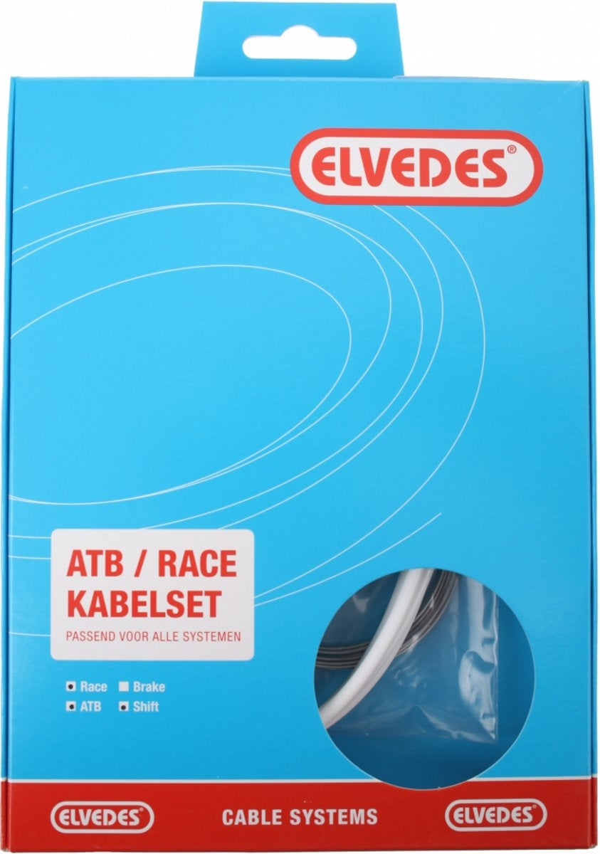 Kit câble d'interrupteur Elvedes ATB Race complet - blanc (en boîte)