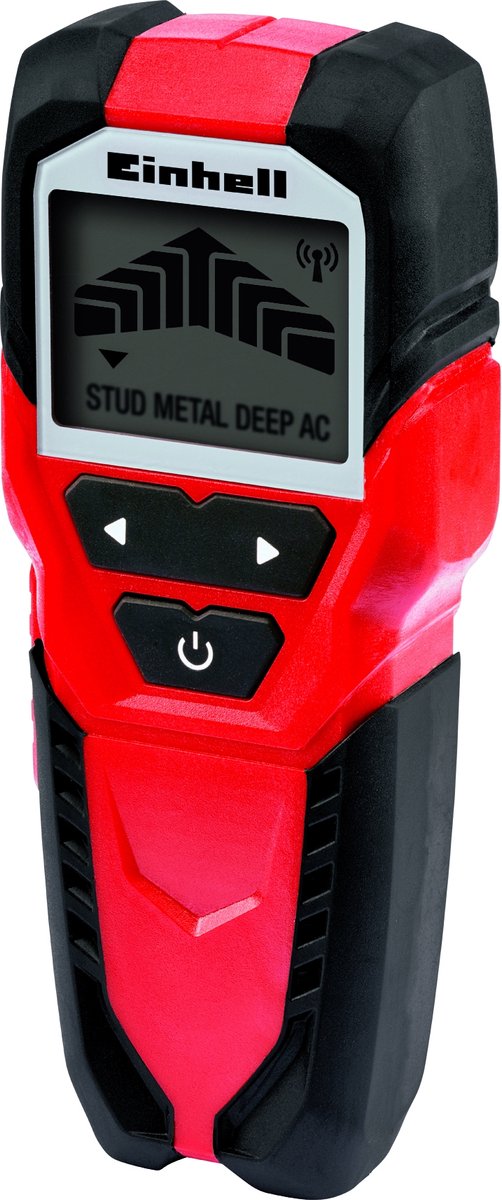 Localisateur de câbles numérique Einhell tc-md 50 - profondeur de détection bois : 19 mm - métal : 19 mm - fer : 50 mm - cuivre : 38 mm - conducteurs : 50 mm