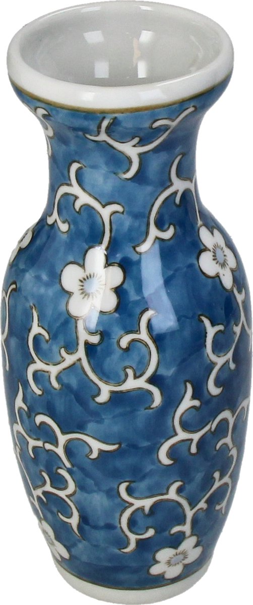Vase collection Hd porcelaine bleu 8,5x8,5x20,5cm