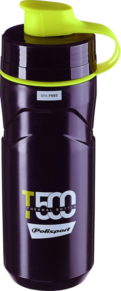 Polisport Bidon Thermal T500 500ml Black-lime vert