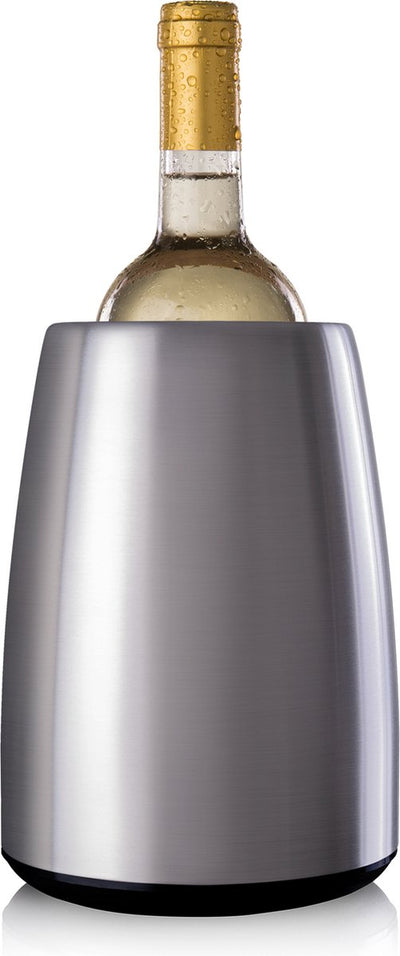 Vacuvin vacu vin élégant refroidisseur à vin en acier inoxydable - avec élément de refroidissement actif - refroidisseur à vin pour bouteilles de 0,7 à 1 litre