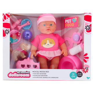 Ma belle salle de poupées pop 31cm buy et plas 11 accessoires 2 assorti