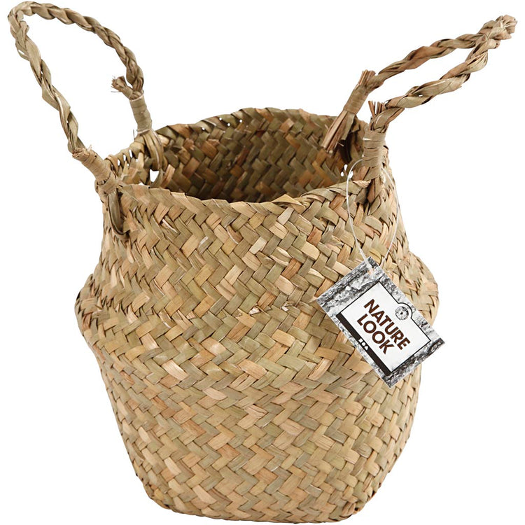 Panier Creativ company en jonc de mer, h : 7 15 cm, d 16 cm, 1 pièce