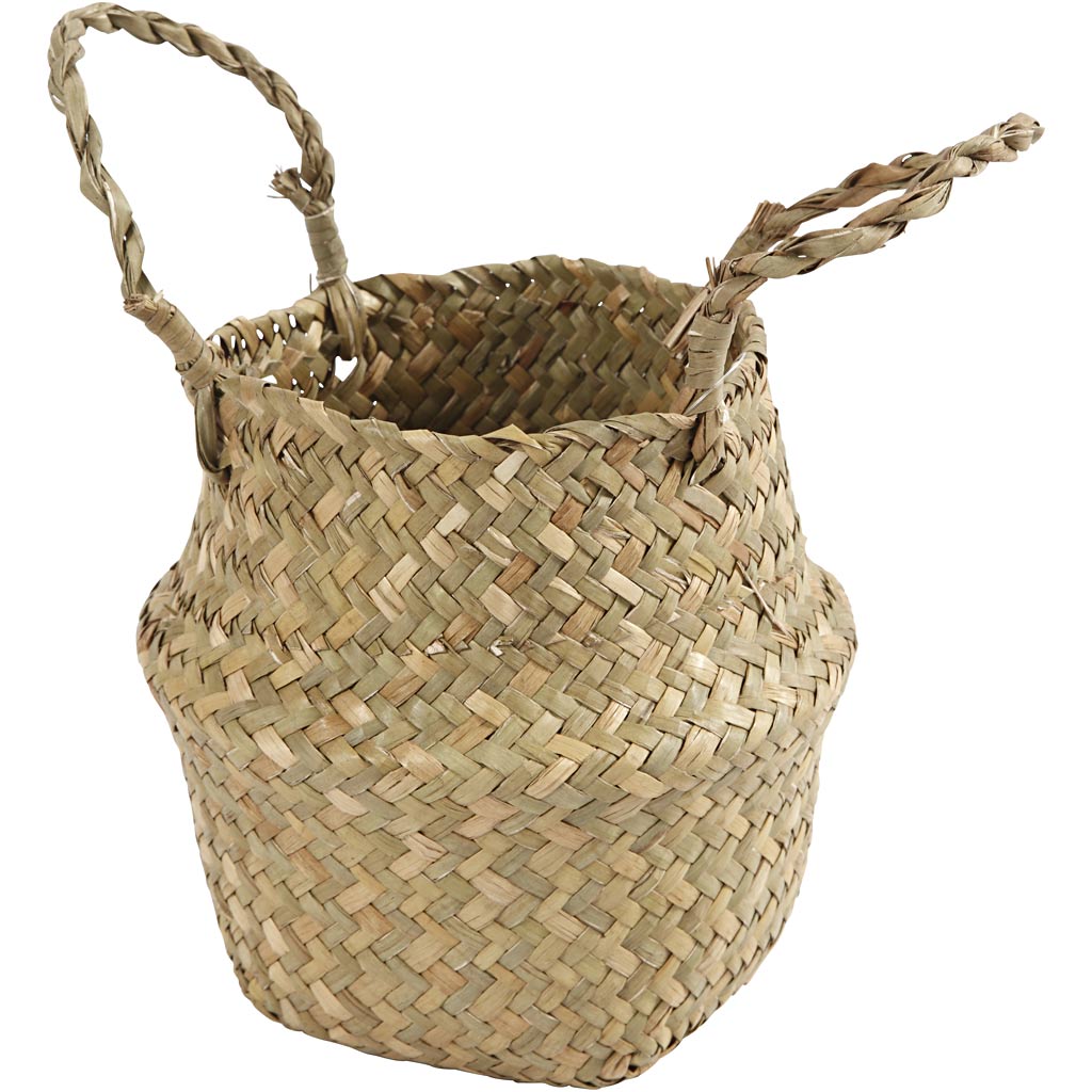 Panier Creativ company en jonc de mer, h : 7 15 cm, d 16 cm, 1 pièce
