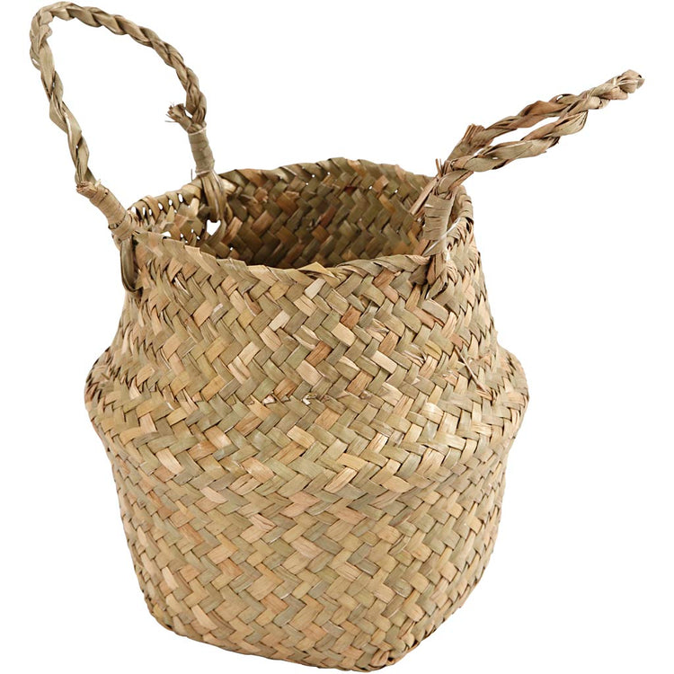Panier Creativ company en jonc de mer, h : 7 15 cm, d 16 cm, 1 pièce