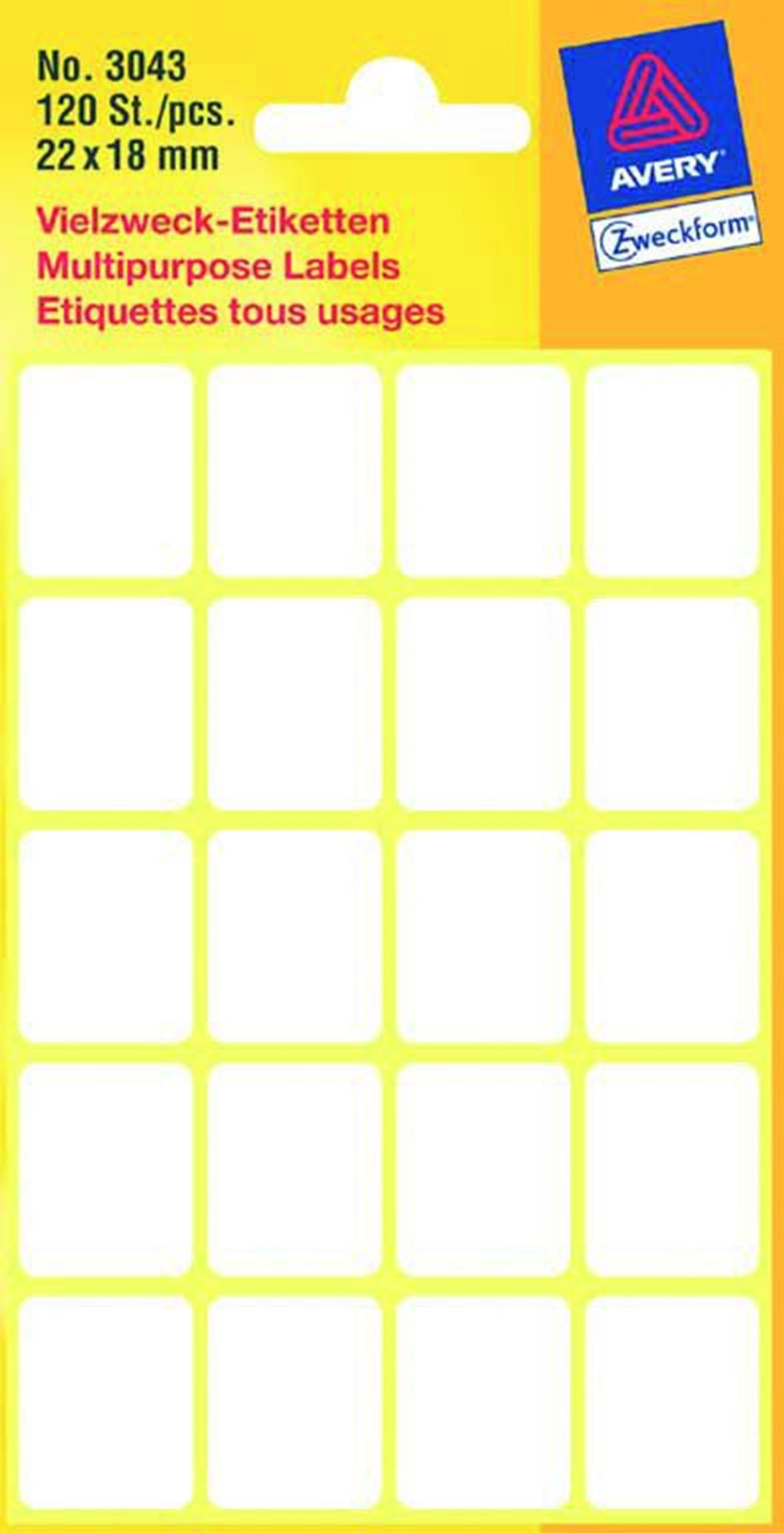 Étiquette Kangaro blanche 32x23mm paquet de 10 pièces