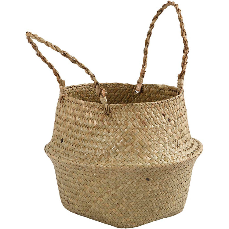 Panier Creativ company en jonc de mer, h: 13 24 cm, d 27 cm, 1 pièce
