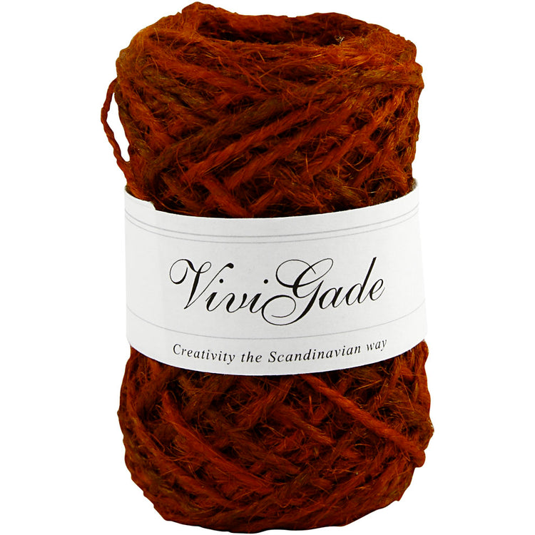 Chanvre naturel Vivi Gade, épaisseur 1-2 mm, rouge, 30 m 1 rouleau